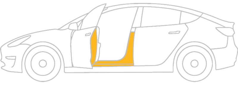 Diagram som viser hvilke deler av bilen Innsteg+ dekker
